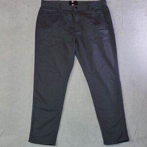 Tommy Hilfiger Men's Charcoal Slim Khaki Material Pant